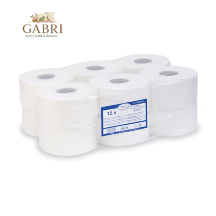 Toaletní papír tissue JUMBO 2-vrstvý, pr 19 cm (12 ks)