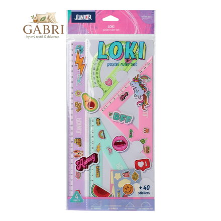 Sada flexibilních pravítek LOKI 4 ks + Nálepky