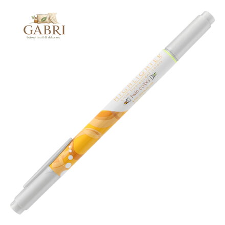 Zvýrazňovač AHM 21271, oboustranný - žlutý/oranžový