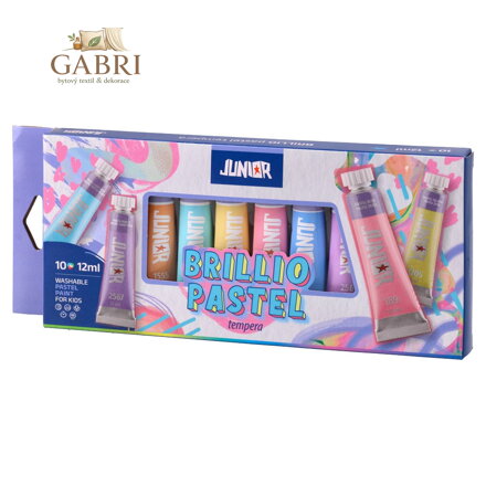 Temperové barvy Brillio 12 ml / sada 10 ks