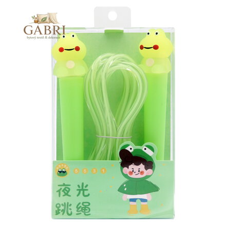 Švihadlo 2,8 m svítící ve tmě, zelené - žába