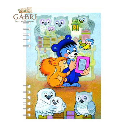 Zápisník A6 Akim se spirálovou vazbou Baribal