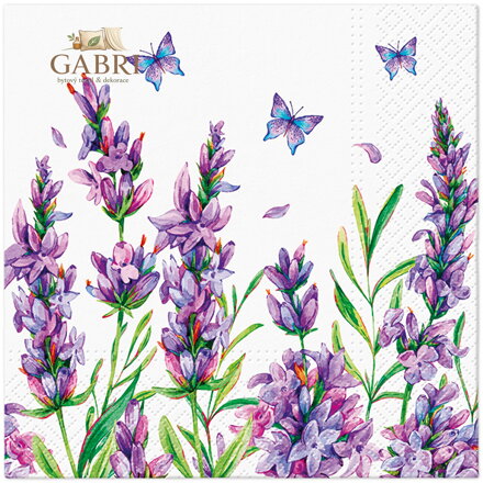 Ubrousky TaT 33x33cm Lavender Butterfly - motýl