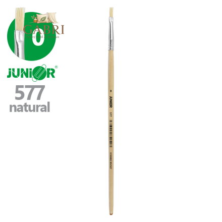 Štětec plochý JUNIOR č. 0" 577 Natural