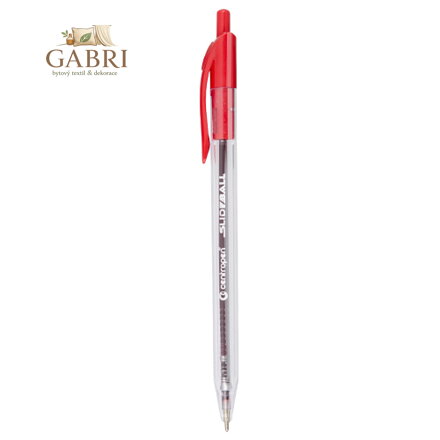 Pero kuličkové CENTROPEN 2225 Slideball Clicker Roller 0,3 mm - červený