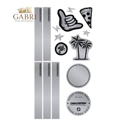 Reflexní samolepky StickyRicky coocazoo, Black