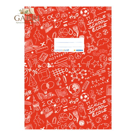 Obal na sešit Schooldoo A4 červený / 1ks