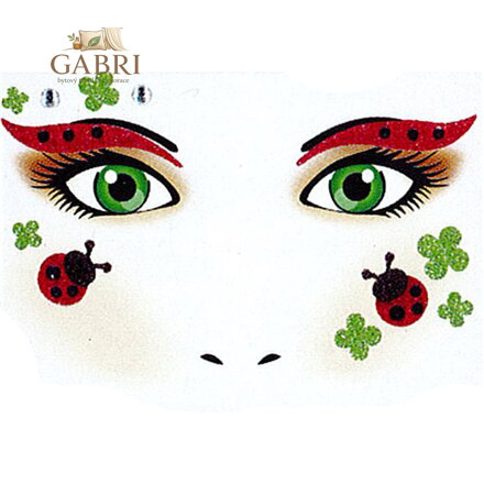 Nálepky na tvář Lady Bug
