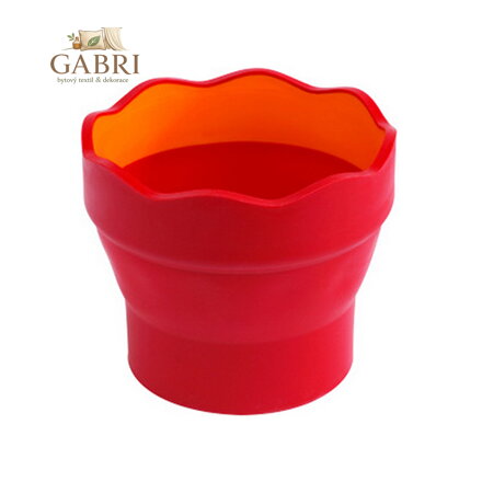 Kelímek na vodu Faber-Castell Click&Go - červený