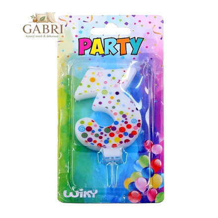 Svíčka dortová s tečkami č. 3