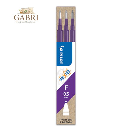 Náplň gumovací PILOT Frixion 0,5 mm/3 ks - fialová