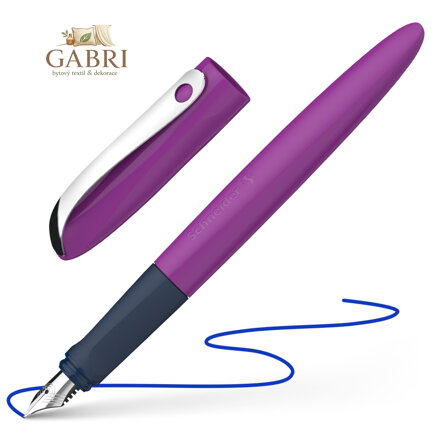 Plnicí pero Schneider Wavy purple - modrá náplň