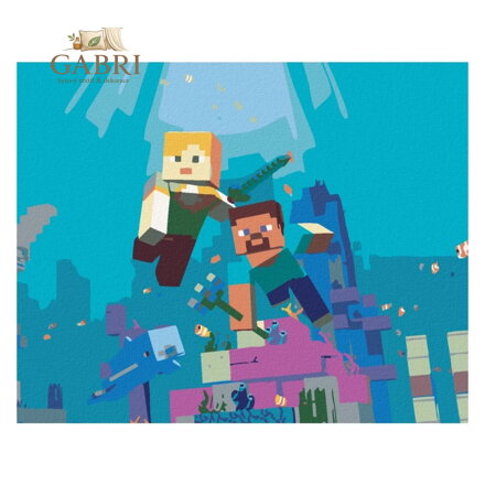 Diamantové malování (s rámem) - MINECRAFT - Pod Vodou