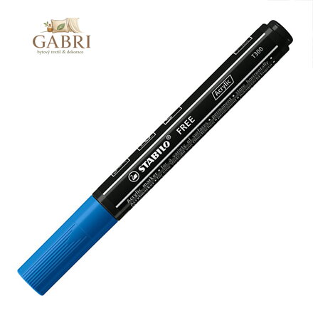 Akrylový popisovač STABILO FREE Acrylic T300 Kulatý hrot 2-3 mm - tmavě modrý