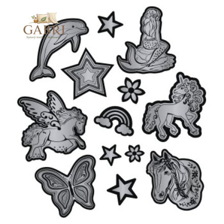 Reflexní samolepky dětské Step by Step, stříbrné