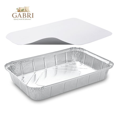 Miska hranatá ALU 2000 ml včetně víčka / 10ks /