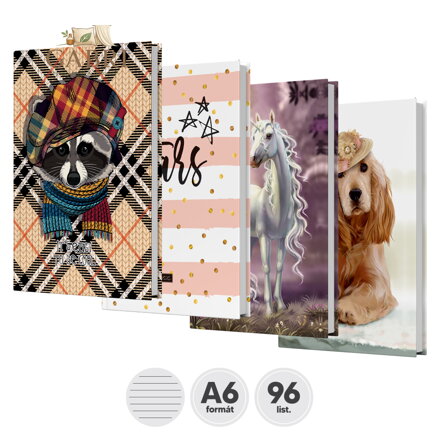Kniha záznamová linkovaná A6 (96-listová), Children design
