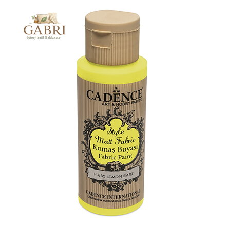 Textilní barva Cadence, Matt, žlutá, 59 ml