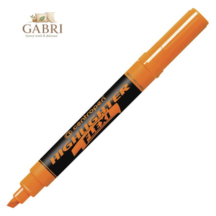 Zvýrazňovač CENTROPEN 8542 FLEXI NEON - oranžový