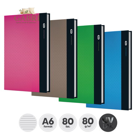 Kniha záznamová linkovaná A6 (80-listová)