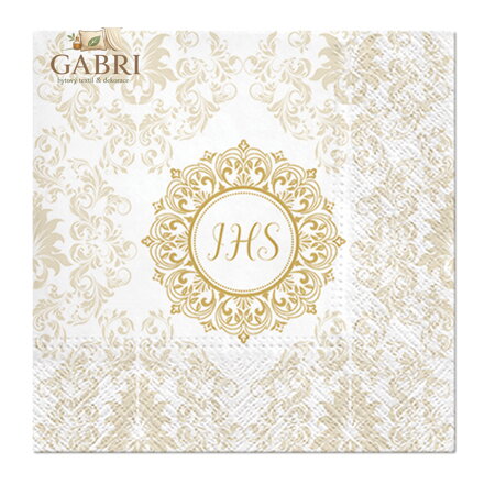 Ubrousky PAW L 33x33cm IHS Ornament