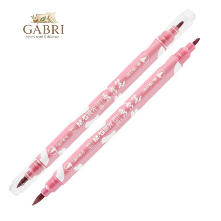 Popisovač M&G Miffy Marker 1 mm oboustranný, růžový
