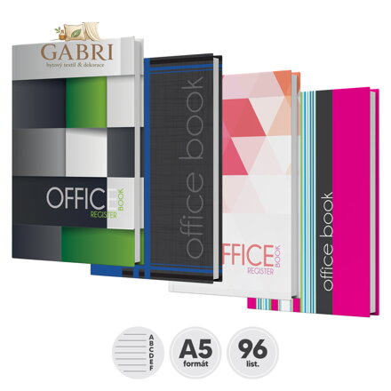 Kniha záznamová linkovaná s registrem A5 (96-listová)