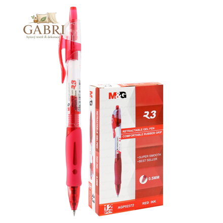 Pero gelové M&G R3 hrot 0,5mm - červená náplň