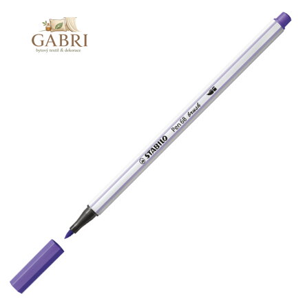 Fix se štětcovým hrotem pro různé šířky čar STABILO Pen 68 Brush, světle fialový