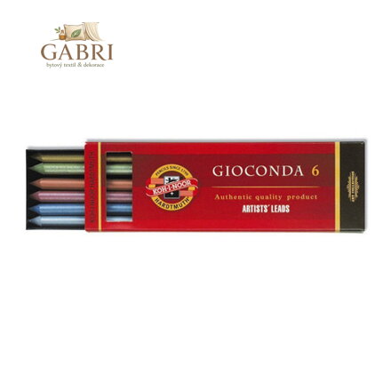 Grafitové tuhy KOH-I-NOOR 2B / 5,6 mm, 6 ks, metalické