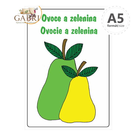 Omalovánka A5 - Ovoce a zelenina