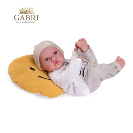 Novorozená panenka Erik s usměvavým polštářem, 42 cm