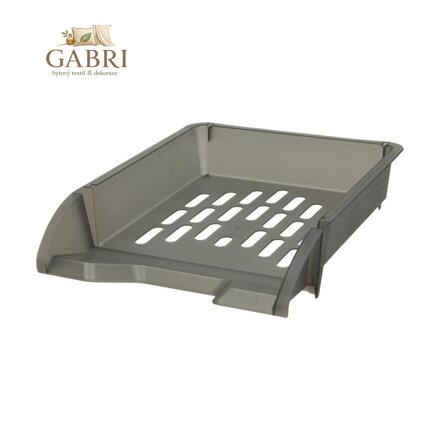 Úložná zásuvka z perforovaného PP A4 - černá průhledná