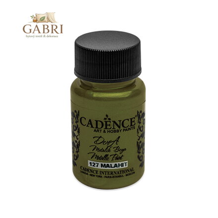Barva akrylová Cadence D. Metalic, zlatozelená, 50 ml