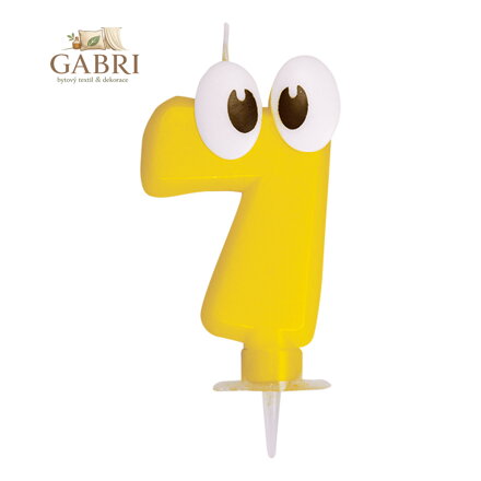 Číslová svíčka se stojánkem "7", 80 mm, 1ks