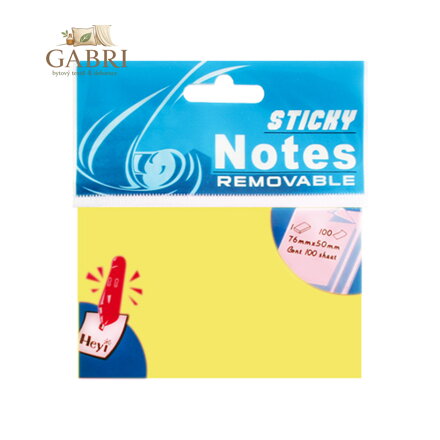 Blok lepicí žlutý 50 x 76 mm