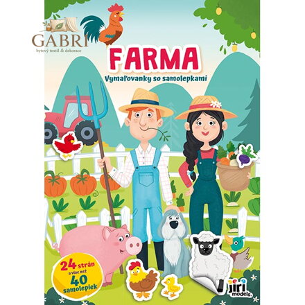 Omalovánky A4 se samolepkami Farma