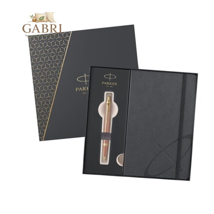 Pero kuličkové PARKER IM Writing Rituals Orange GT + šedý zápisník