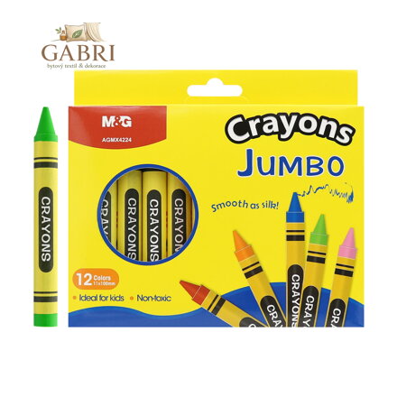 Voskové tužky Jumbo M&G - sada 12 kusů