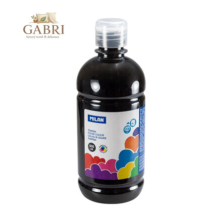 Barva temperová 500ml  černá