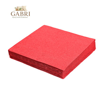 Obrousky  3-vrstvé, 33x33cm, červené /20ks/