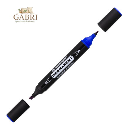 Popisovač CENTROPEN 1666 oboustranný - modrý