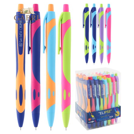 Pero kuličkové Semi-Gel 1.0 mm, ELIPSE (4 barvy v balení)