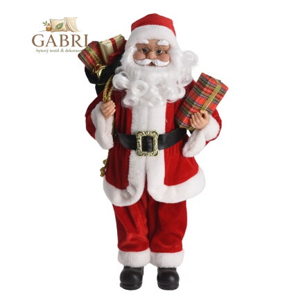Figurka - Santa Claus bílo-červený 80 cm