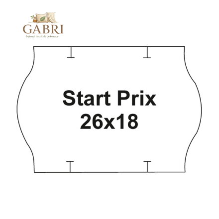 Etikety cen. PRIX 26x18 oblé - 1000 etiket/kotouček, bílé