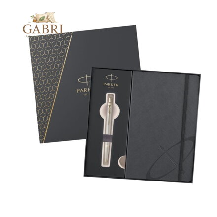 Pero kuličkové Parker IM Monochrome Champagne + šedý zápisník