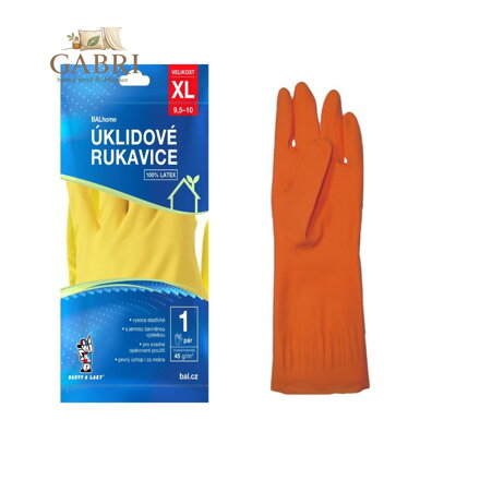 Rukavice latexové na úklid XL - žluté