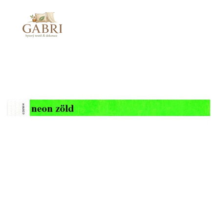 Identifikační náramek, 3/4", Tyvek, NEONově zelený, 100 ks
