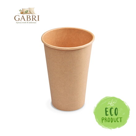 Papírový kelímek kraft O80mm 330ml `ML: 0,3L/10oz` [50 ks]