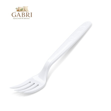 Vidlička (PP) znovu použitelná bílá 18,5cm (50 ks)